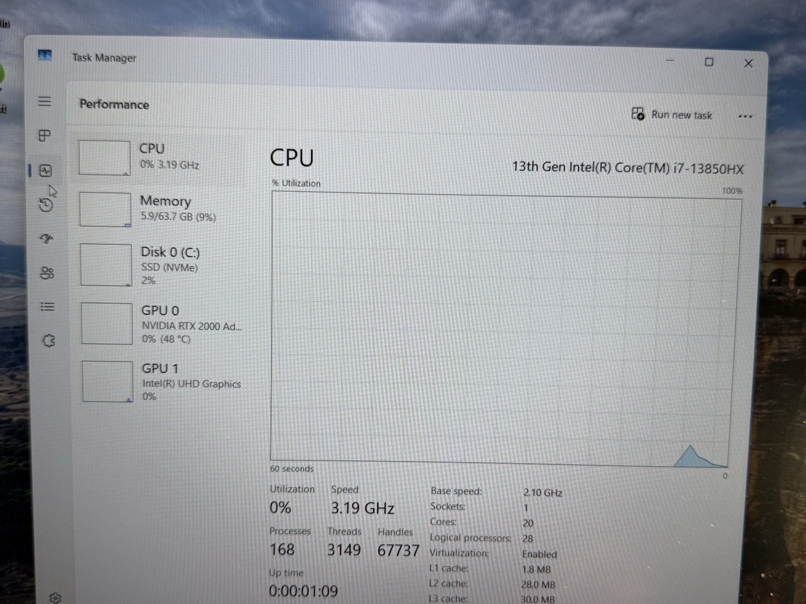 Dell Precision 7680 16″ i7-13850HX 64GB Ram 1TB SSD RTX 2000 Ada