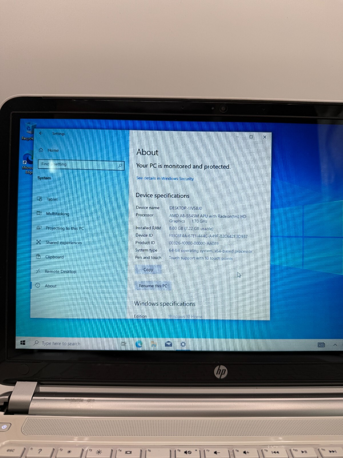 HP Pavilion 14-f023cl Silver 14″ Laptop PC Windows 10- fast ship