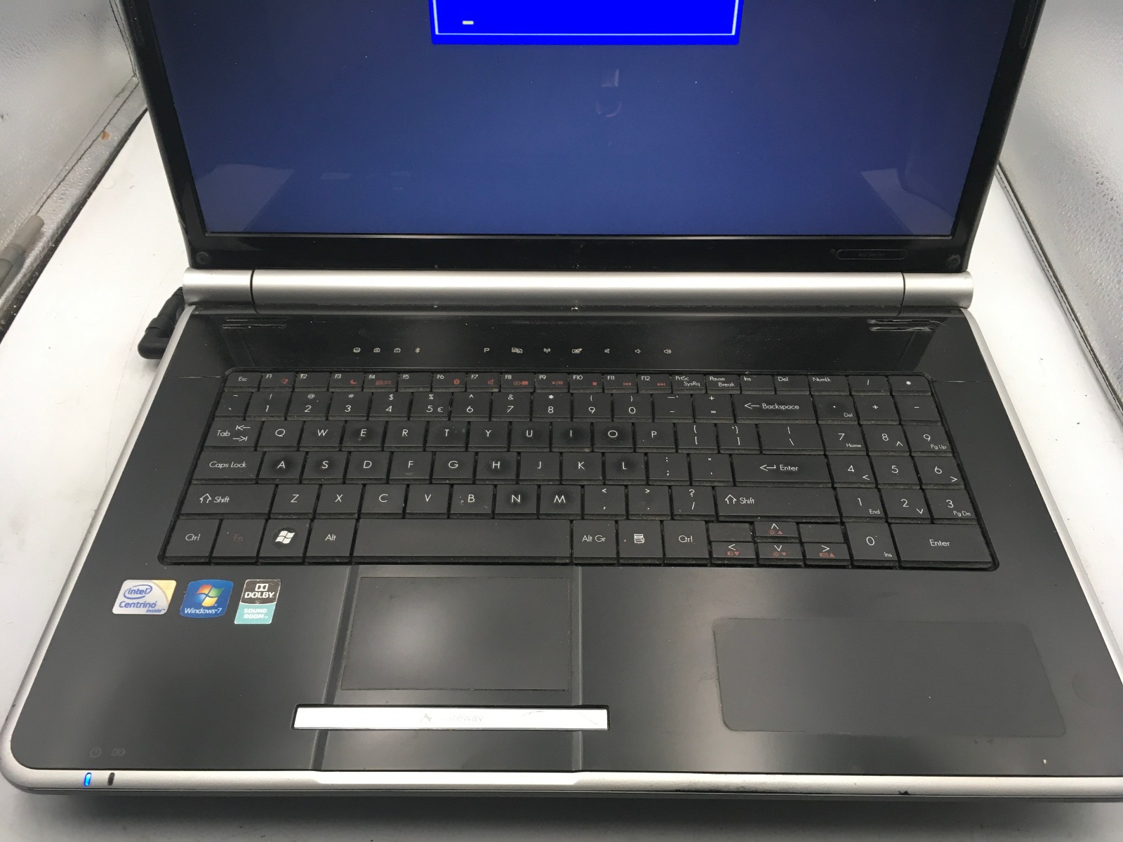 GATEWAY NV7802U – FOR PARTS/BIOS LOCK – INTEL 2 DUO T6600 – NO RAM -READ DESC-BB