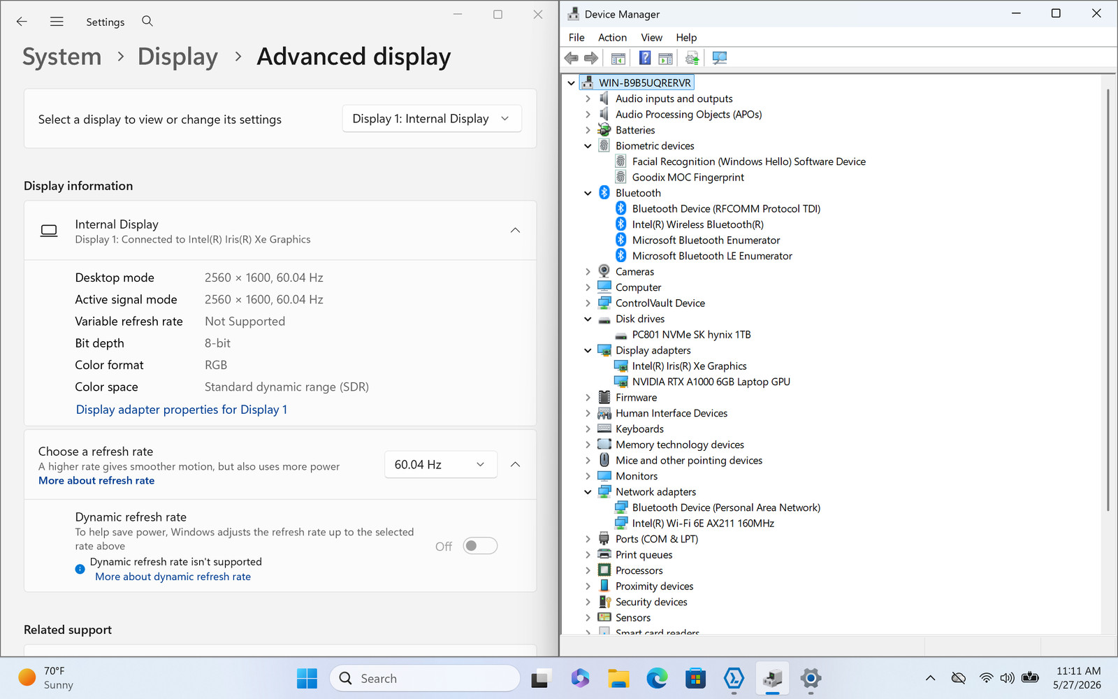 Dell Precision 5480 14″ Touch i7-13800H RTX A1000 32GB 1TB W11P Grade C
