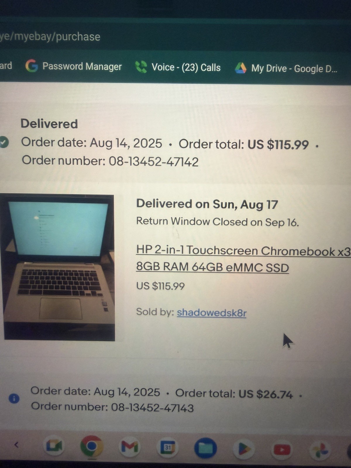 SEE NOTE HP 2-in-1 Touchscreen Chromebook x360 14 G1 i3-8130U 8GB RAM 64GB eMMC