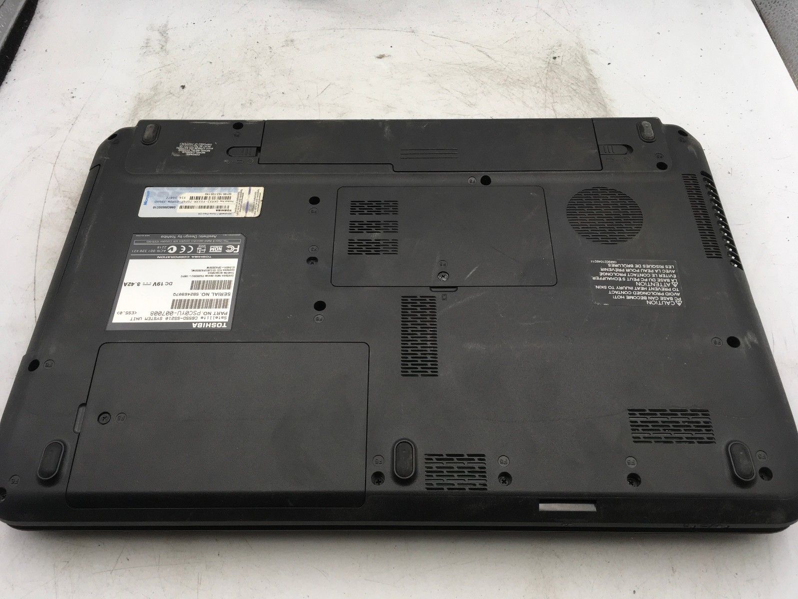 TOSHIBA SATELLITE C655-S5201 – BOOTS TO BIOS – AMD E 350 – 3GB RAM -READ-BB