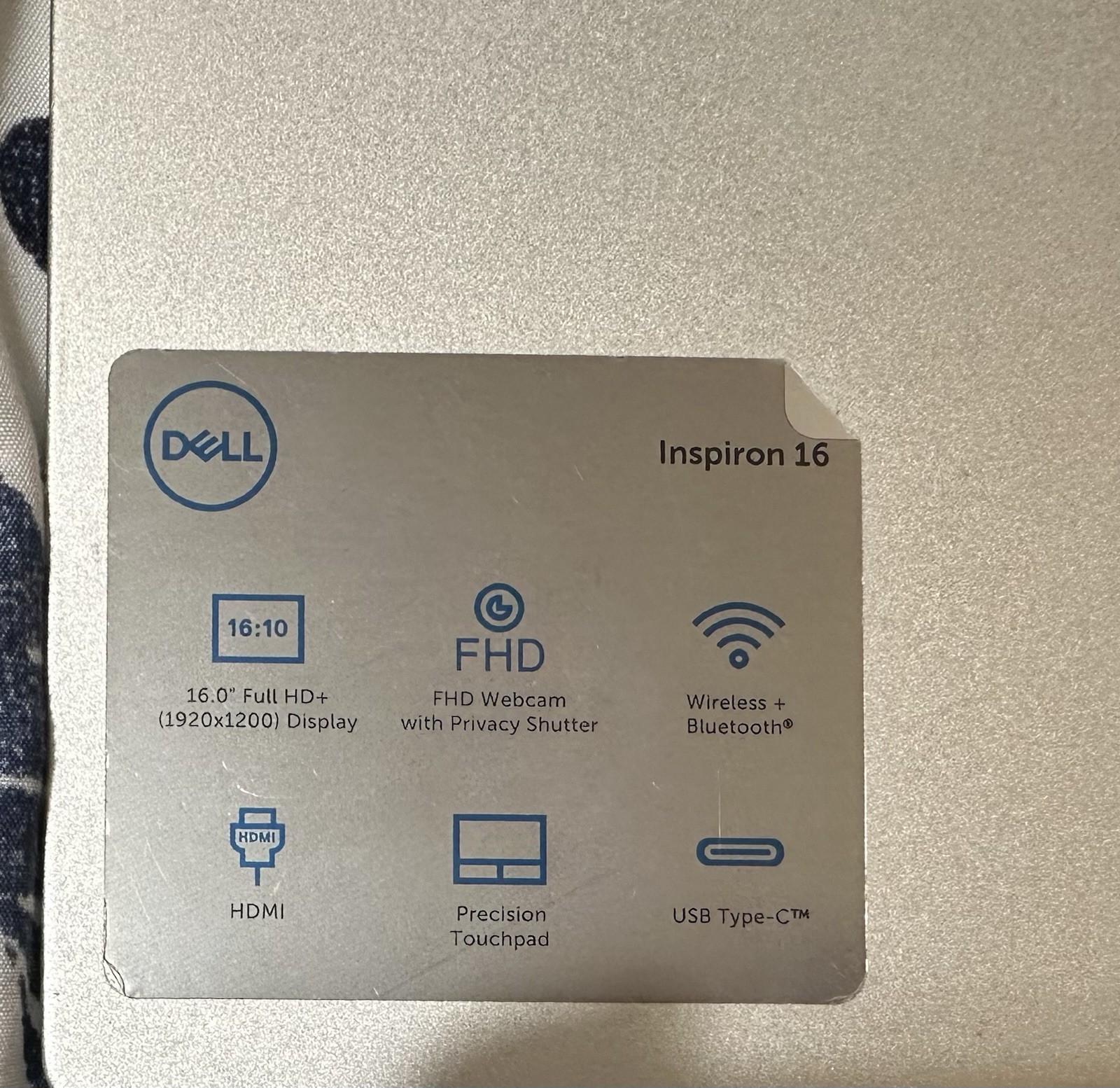 Dell Inspiron 16 5620 Laptop Intel I7-12th Gen, 16GB RAM, 1TB NVMe, Windows 11