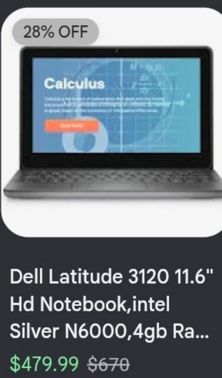 $120 OFF NEW DELL LATITUDE LAPTOP WINDOWS 11. ORIG PRICE $369. ASKING ONLY $199