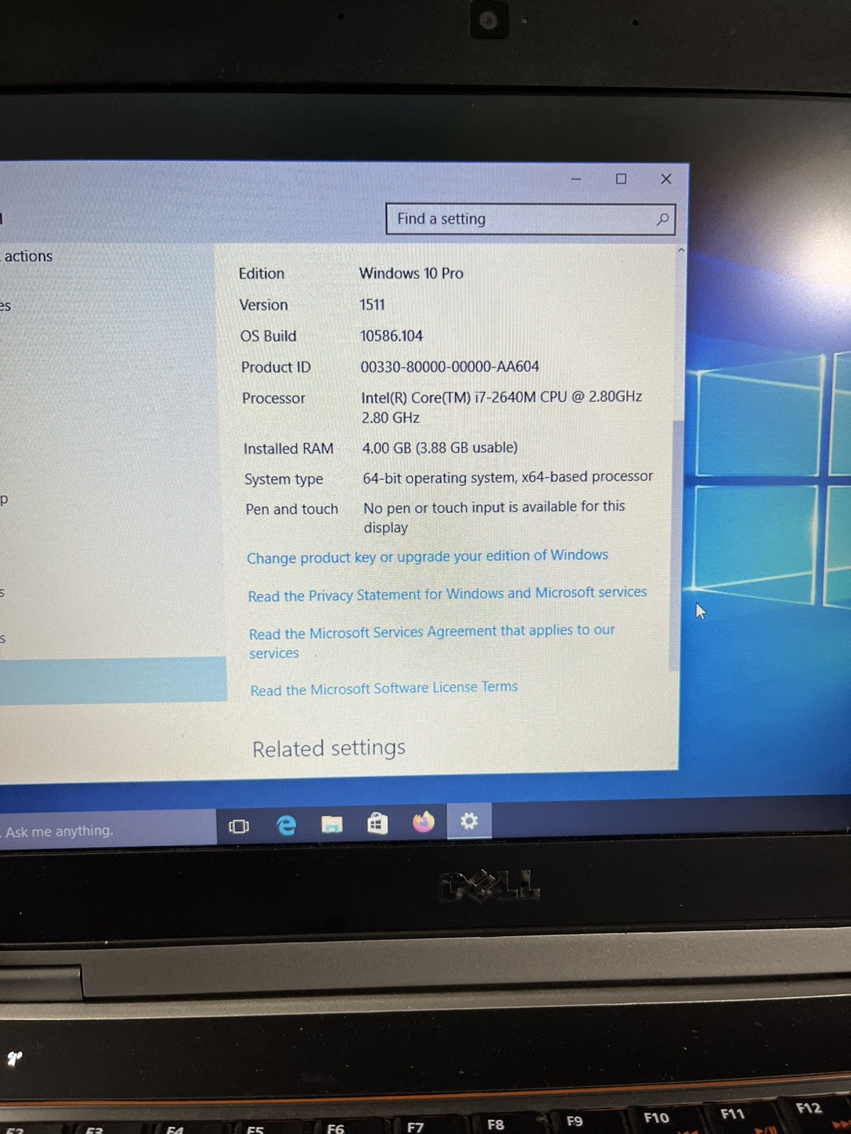 Dell Latitude E6420 14″ Core i7 2.8GHz 4GB 1TB HDD DVD Win10 Home Laptop