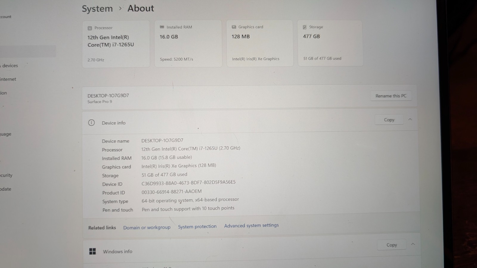 Microsoft Surface Pro 9 (2-in-1 tablet)