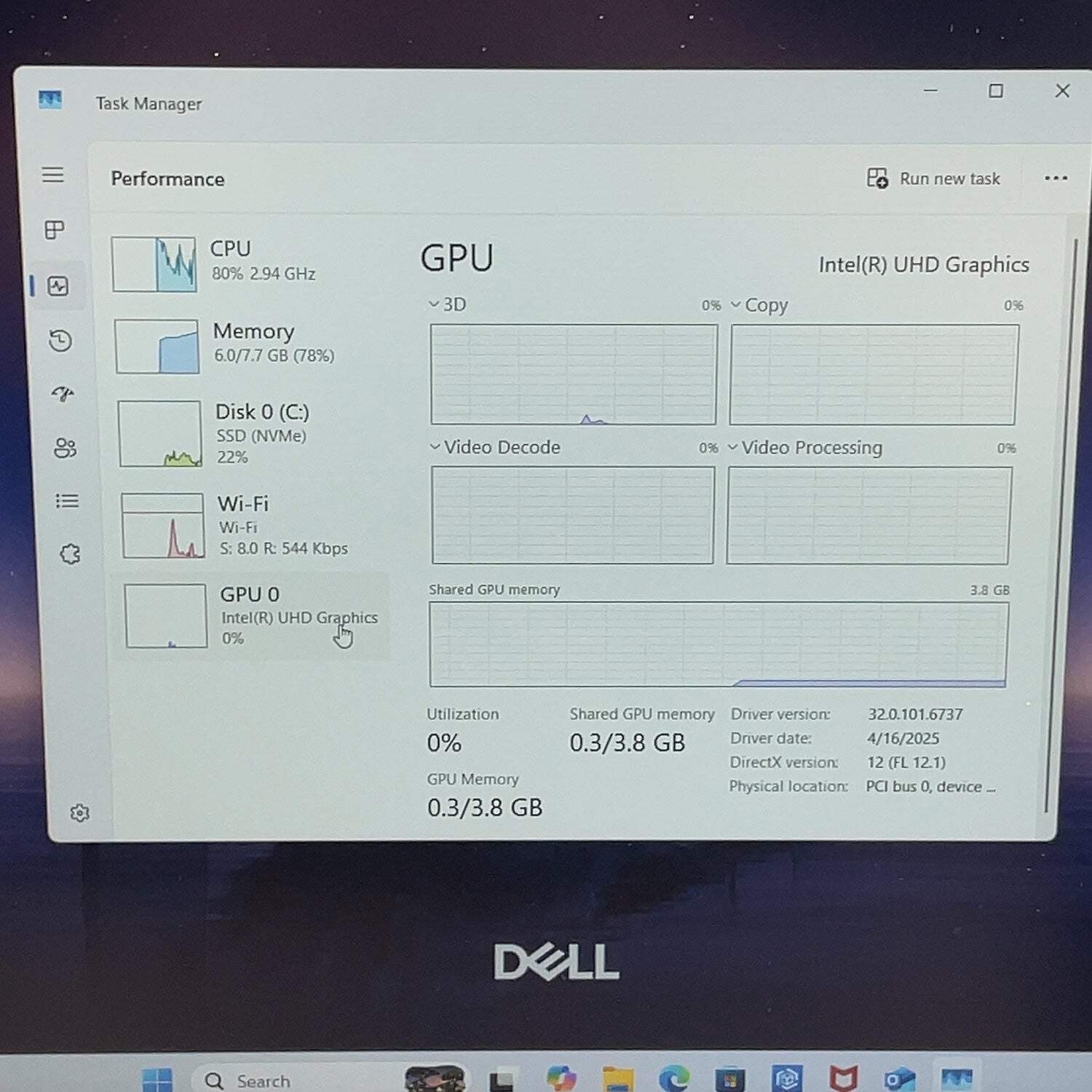 Dell 15 DC15250 15.6″ i5-1334U 1.3GHz 8GB RAM 512GB SSD