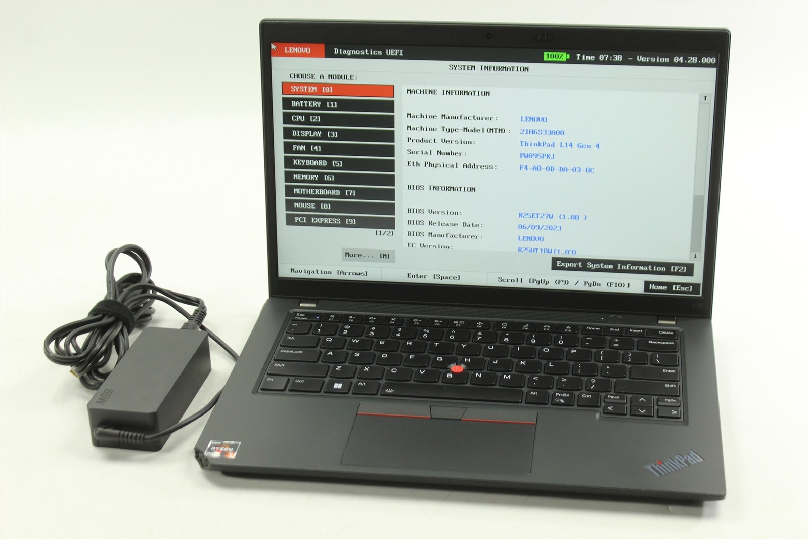 Lenovo ThinkPad L14 Gen 4 14″ Ryzen 5 Pro 7530U 2.0GHz 256GB SSD 16GB RAM NO OS