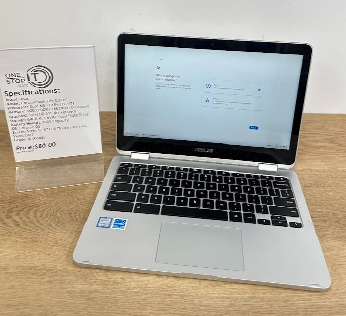 ASUS CHROMEBOOK FLIP C302C | CORE M5-6Y54 | 64 | 4GB | Intel HD 515 | 2017