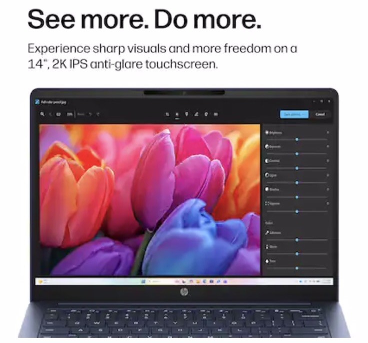 HP – OmniBook 3 – 14″ 2K Touchscreen Laptop – Snapdragon X – 16GB RAM, 512GB SSD
