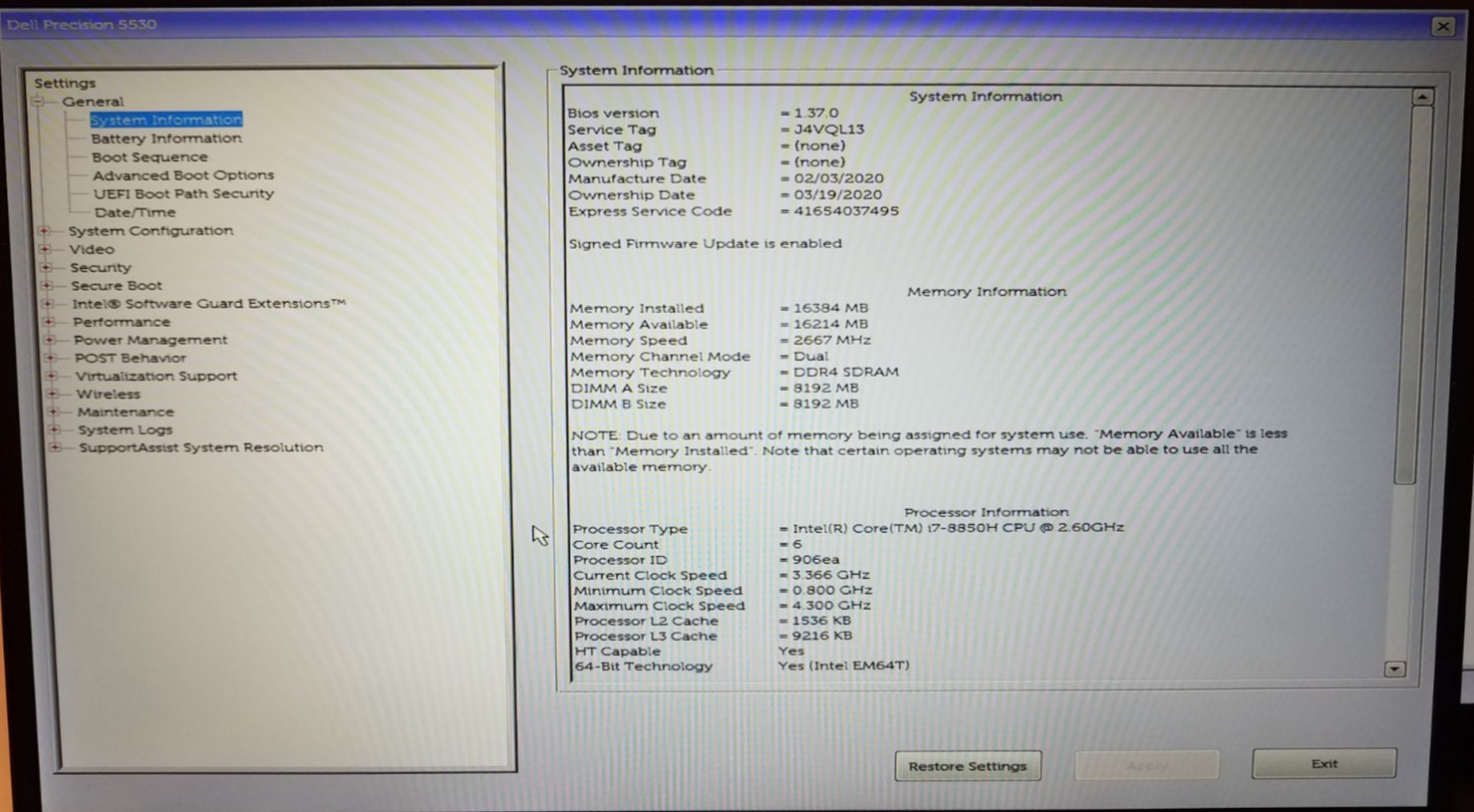Dell Precision 5530, 15.6″, i7-8850H@2.6GHz, 16GB, 512GB SSD, P1000, Lot of 4