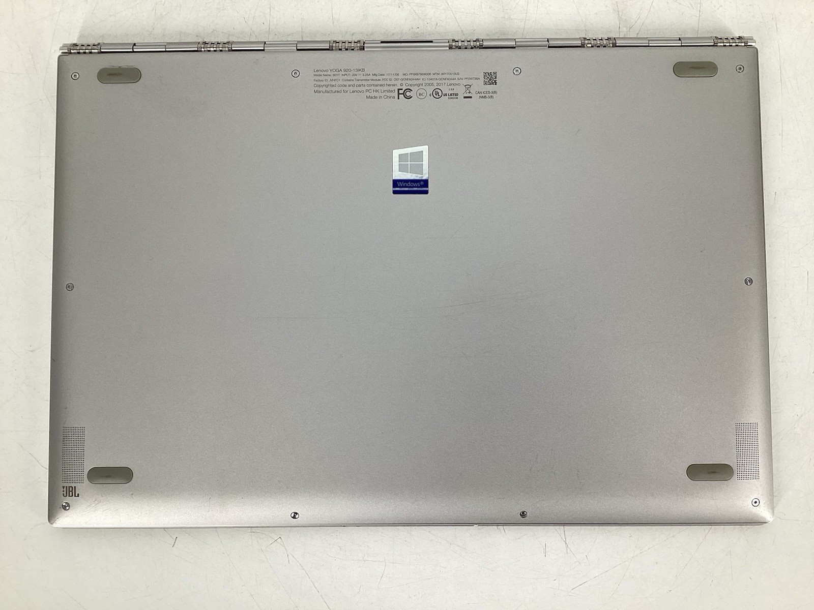Lenovo Yoga 920 13.9 Silver Touch (i7-8550U 1.80GHz 16GB 512GB NVMe No OS/BATT)