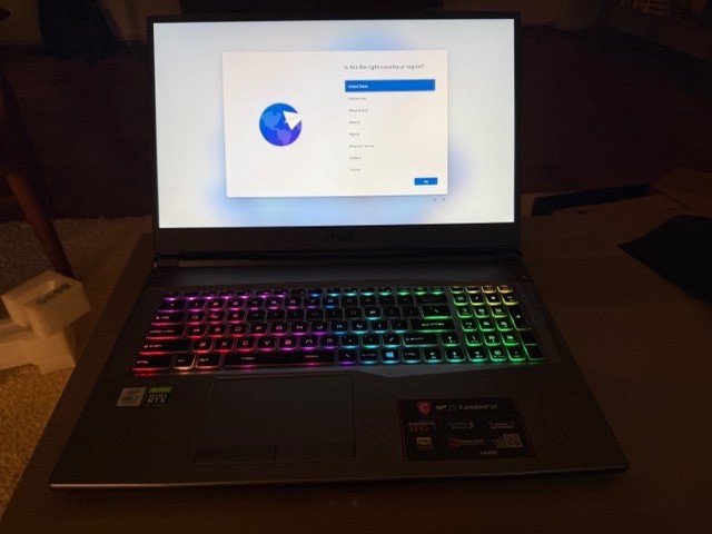 MSI GP75 10SFK-219 i7-10750H RTX 2070 64GB RAM 2TB SSD 240Hz Win11