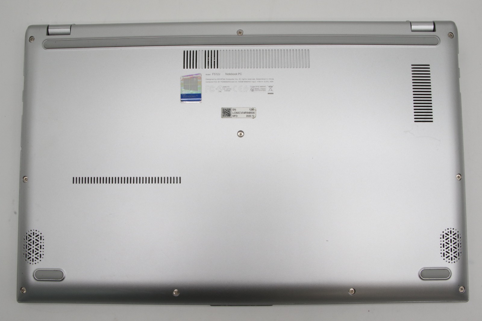 Asus Vivobook 15 F512J 15.6″ i5-1035G1 1.0GHz 12GB RAM 256GB SSD – Silver