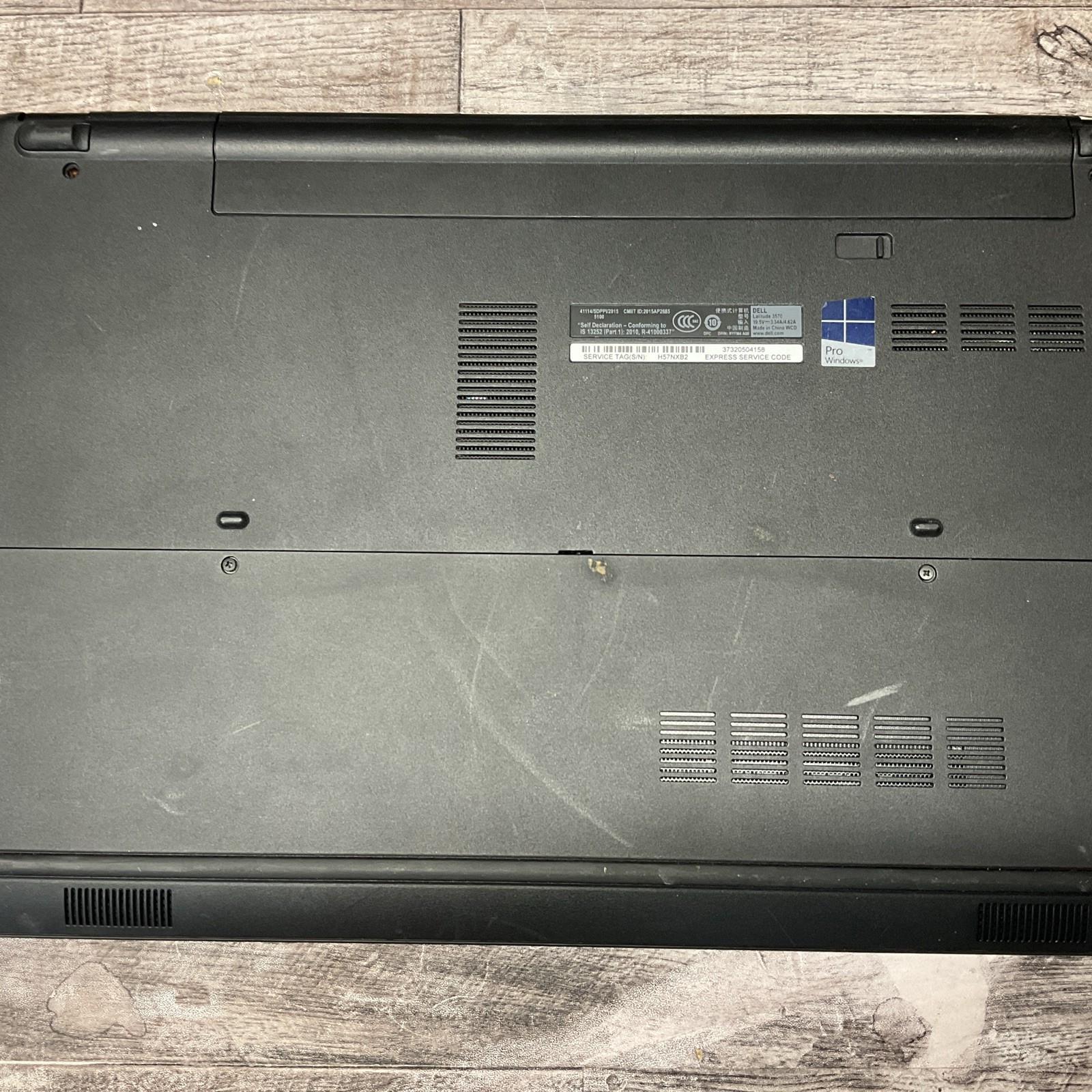 Dell Latitude 3570 / i5 6th Gen / BIOS Unlocked / No RAM / No SSD / M15