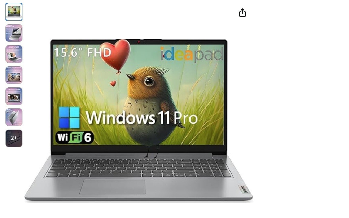Lenovo IdeaPad 1 Laptop Computer for Home and Business Student, 32GB DDR4 RAM, 1