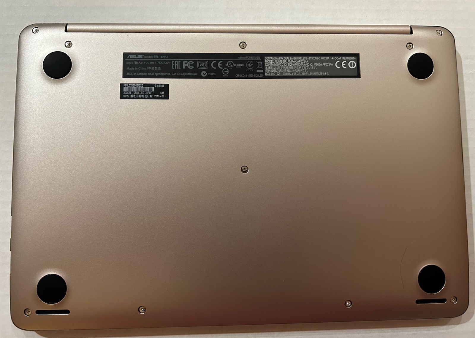 ASUS X205T 11.6″ Intel Z3735F, 2GB RAM, 32GB Storage, Win8, Gold (DEAD BATTERY)