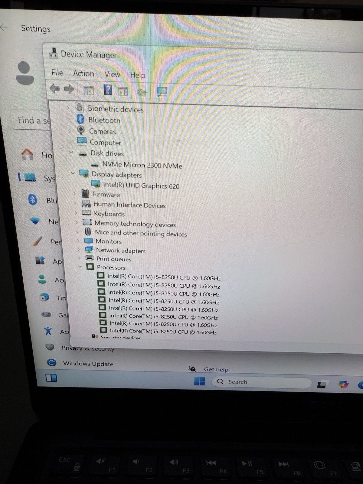 Dell XPS 13 9370 13.3″ Intel i5-8250U 8GB 256 SSD Win 11