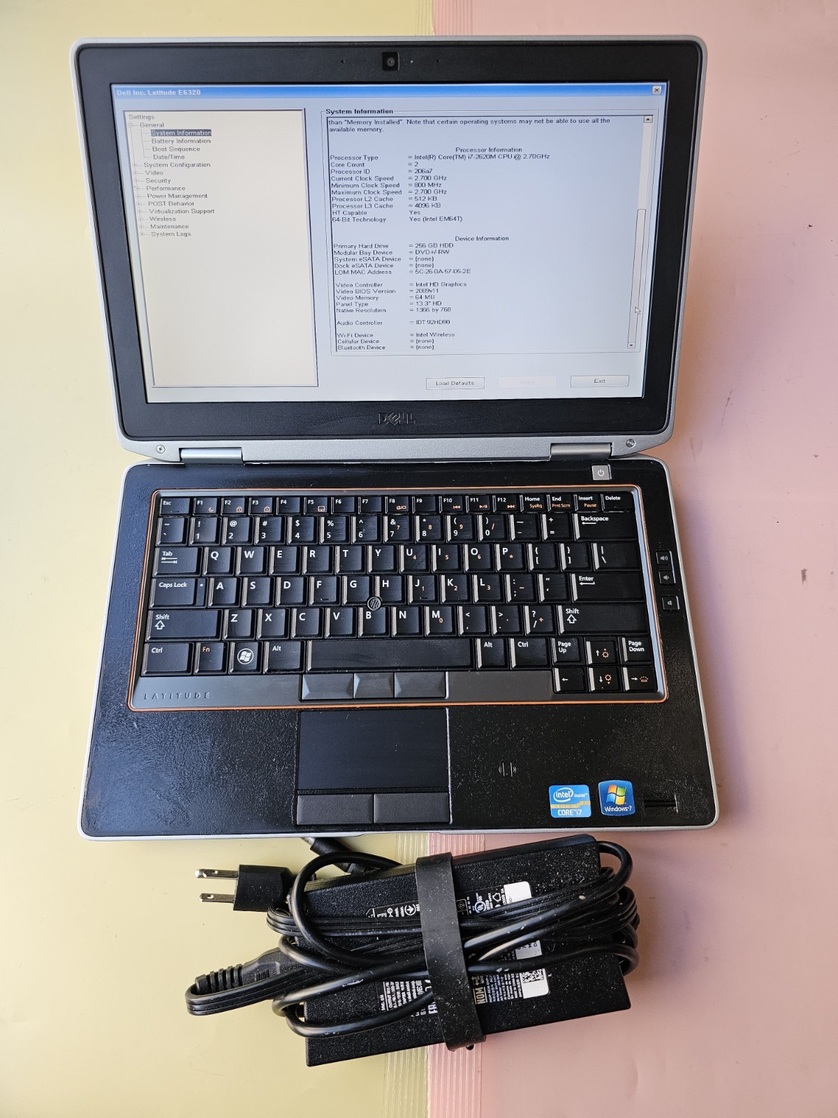 Dell Latitude E6320 Core i7-2620M 16GB RAM 256GB SSD WEBCAM BACKLIT BLUETOOTH