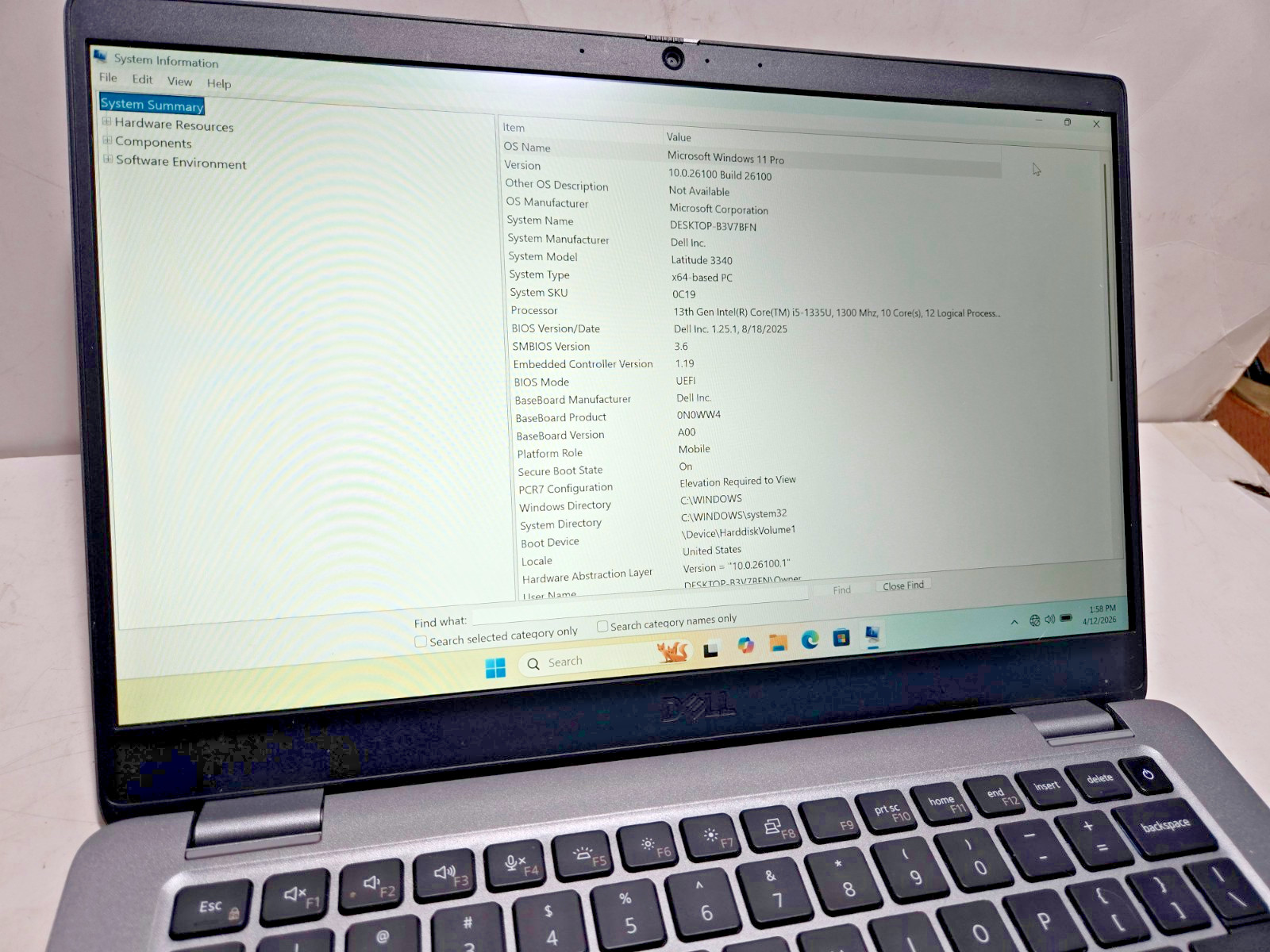 Dell Latitude 3340 i5-1335U 8GB 256GB SSD Windows 11 Pro CLEAN Laptop FAST