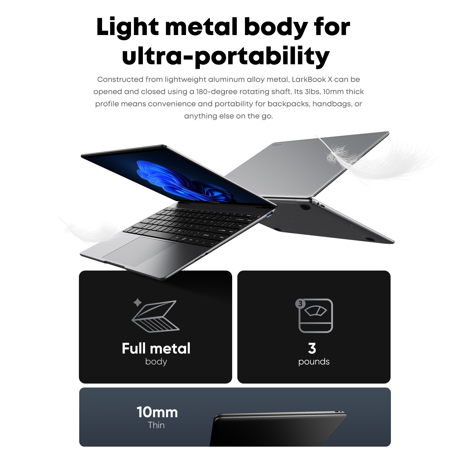 CHUWI Laptop LarkBook X TouchScreen 8GB RAM 256GB SSD Windows 11 Home PC