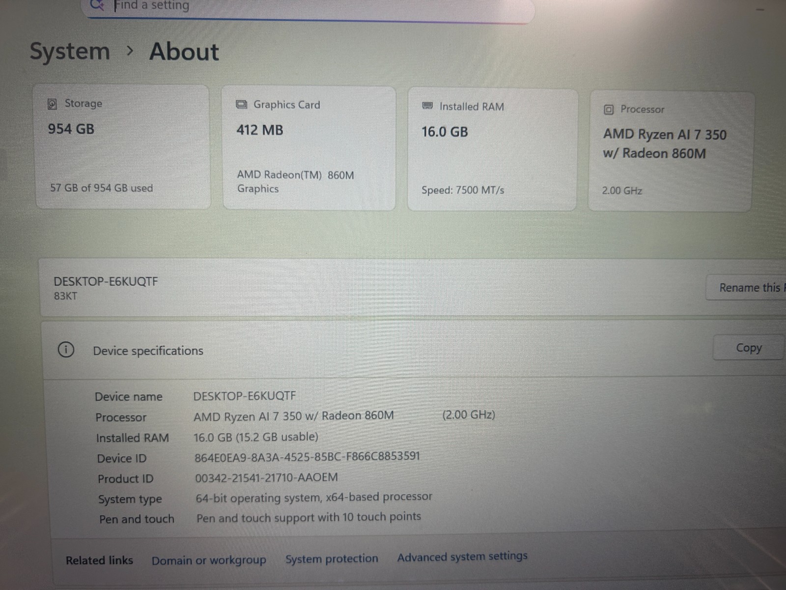 Lenovo IdeaPad 5 2-in-1 14AKP10 AMD Ryzen AI 7 350, 2.00 GHz 16 GB RAM 1 TB NVMe