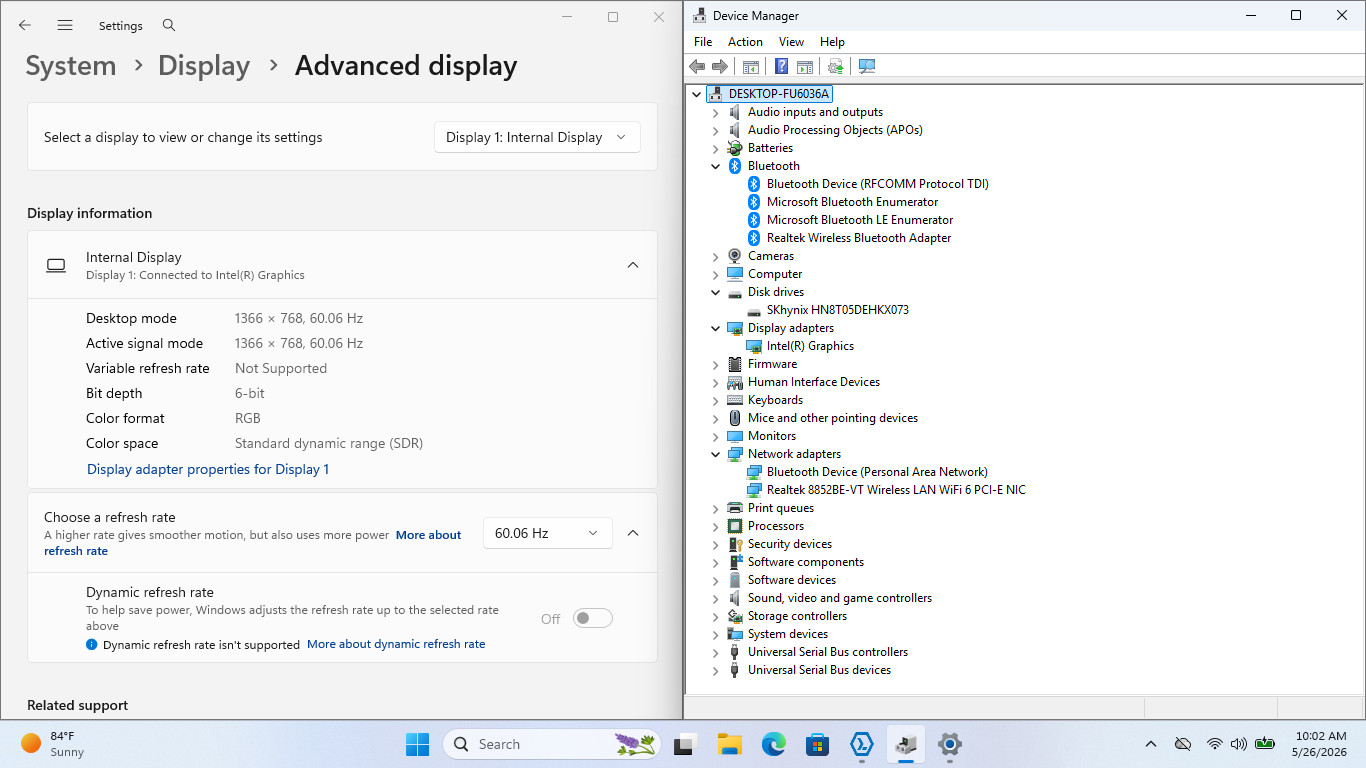 HP Laptop 14-ep2011wm 14″ HD N150 128GB SSD 8GB W11 Webcam Warranty