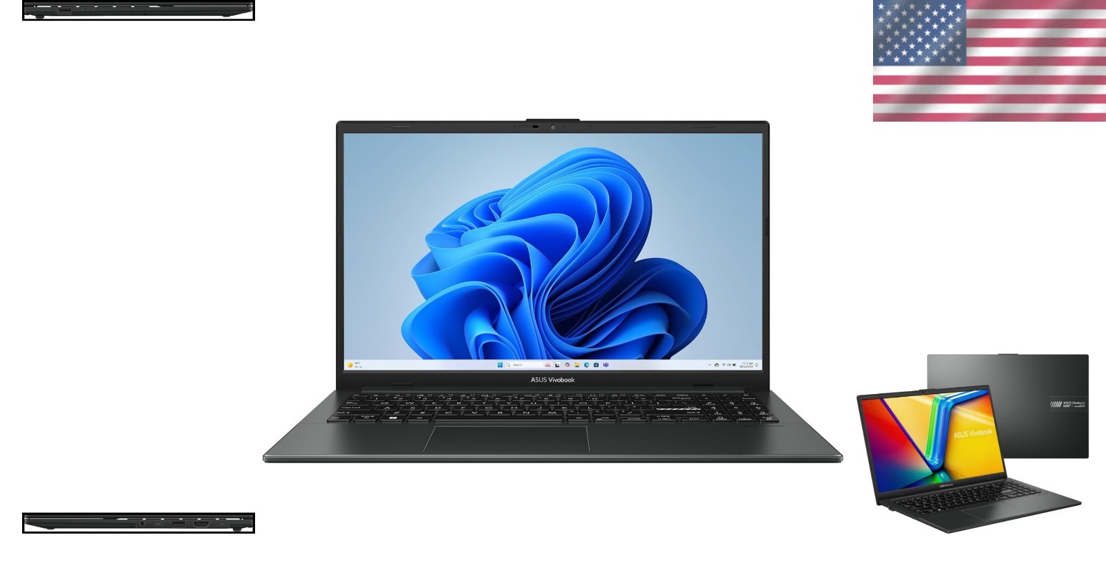 Vivobook Go 15 – Military Grade Slim Laptop, 256GB SSD, Fast Charging, Webcam.