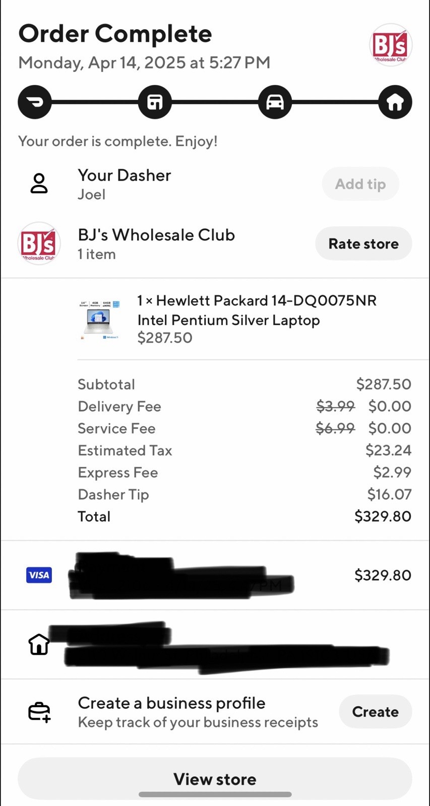 HP 14-DQ0075nr Laptop, Intel Pentium Silver N5030 Processor, 4GB Memory