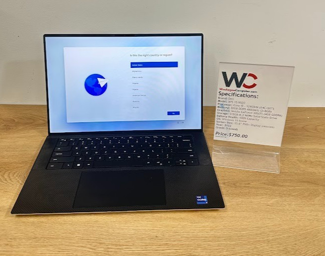 Dell XPS 15 9520, Core i9 12900HK, 32GB DDR5, Nvidia GeForce 3050Ti, 512GB SSD