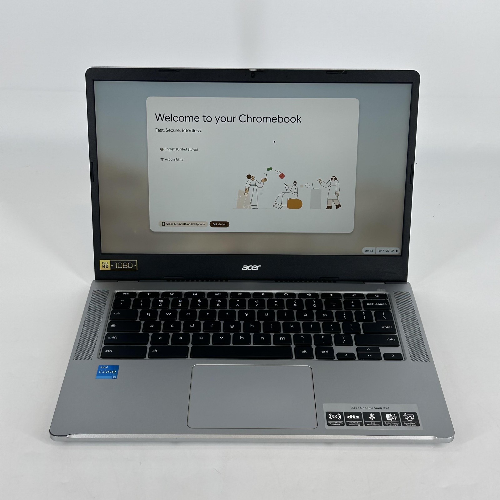 Acer Chromebook 314 Grey FHD TOUCH 3.8GHz i3-N305 8GB 128GB eMMC – WHITE SPOTS
