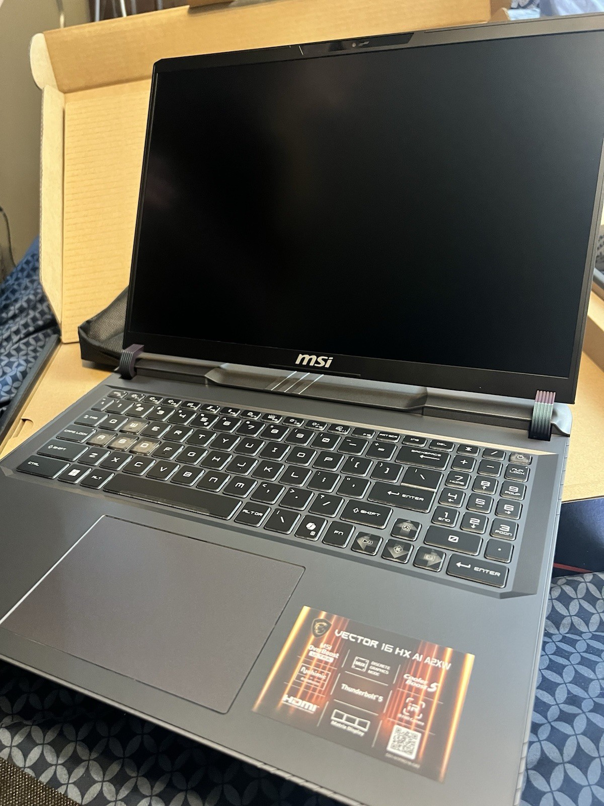 MSI Vector 16 HX AI A2XW Gaming Laptop Open Box