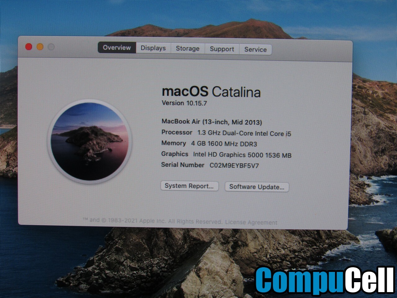 Apple MacBook Air 13 2013 Intel Core i5 1.3GHz 4GB RAM 128GB SSD OS X Catalina