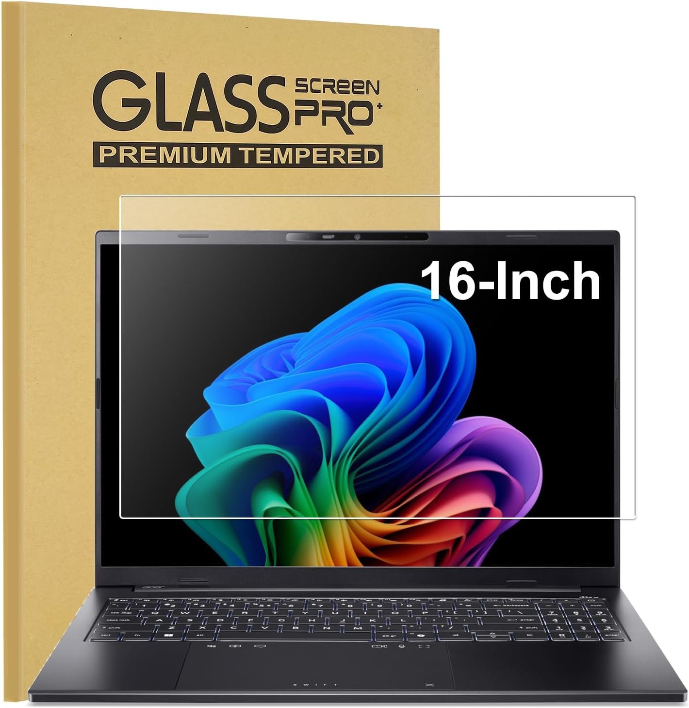 Acer Laptop 16-Inch Tempered Glass Screen Protector Compatible with Swift Air 16