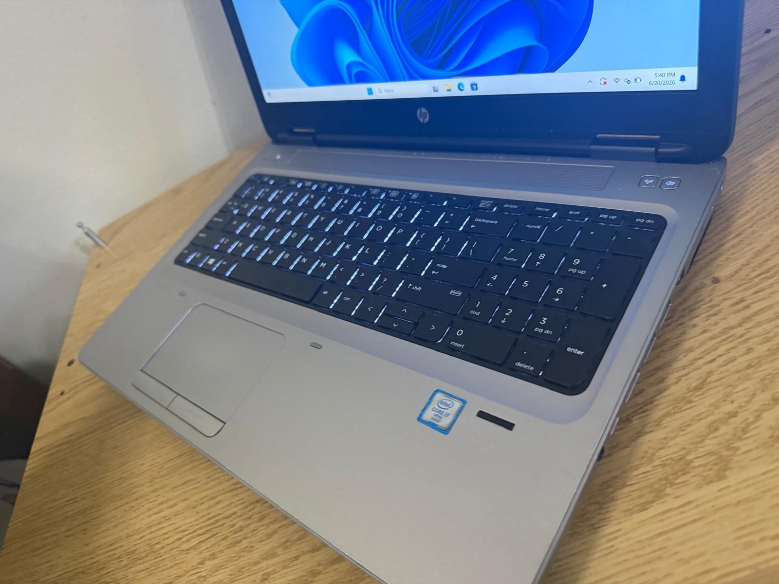 HP ProBook 650 G2, intel core i7-6600U 2.81GHz 8GB RAM 128GB SSD Windows 11 Pro