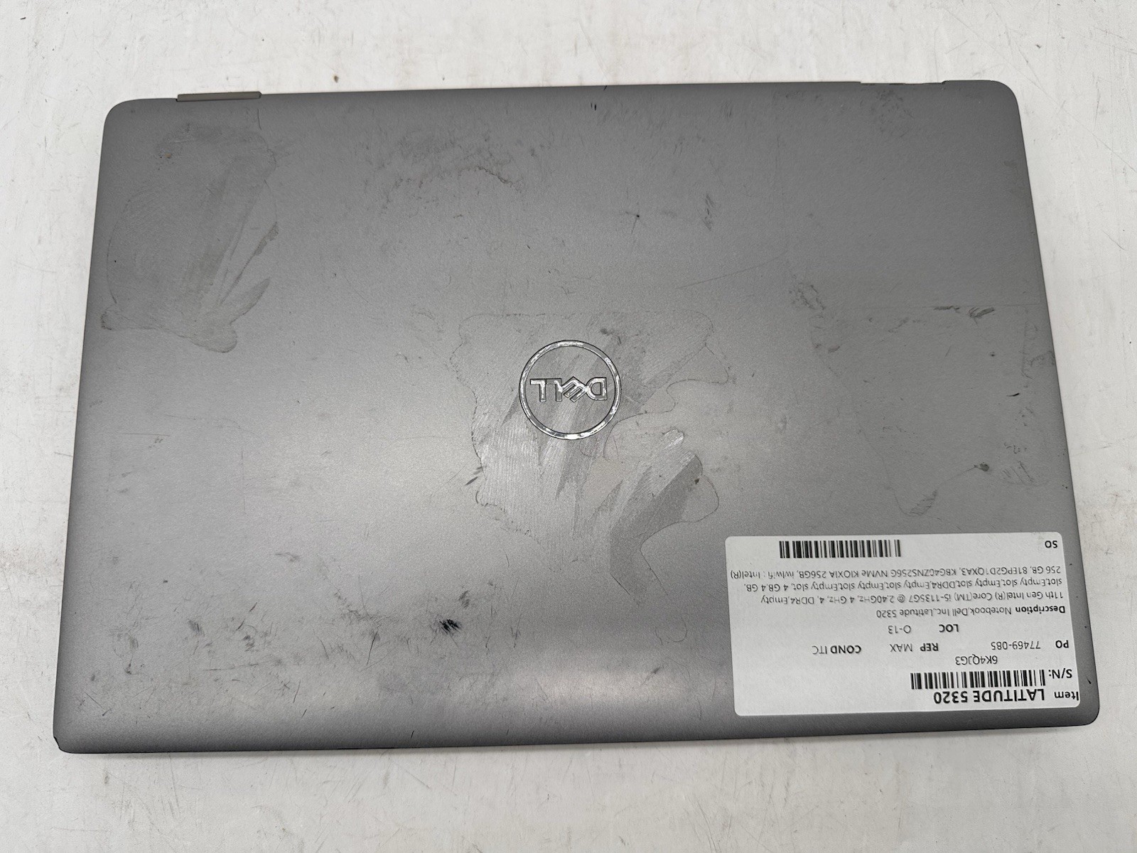 Dell Latitude 5320, i5-1135G7, @ 2.40GHz, 8GB RAM, 256GB NVMe-No OS/AC-Bad LCD
