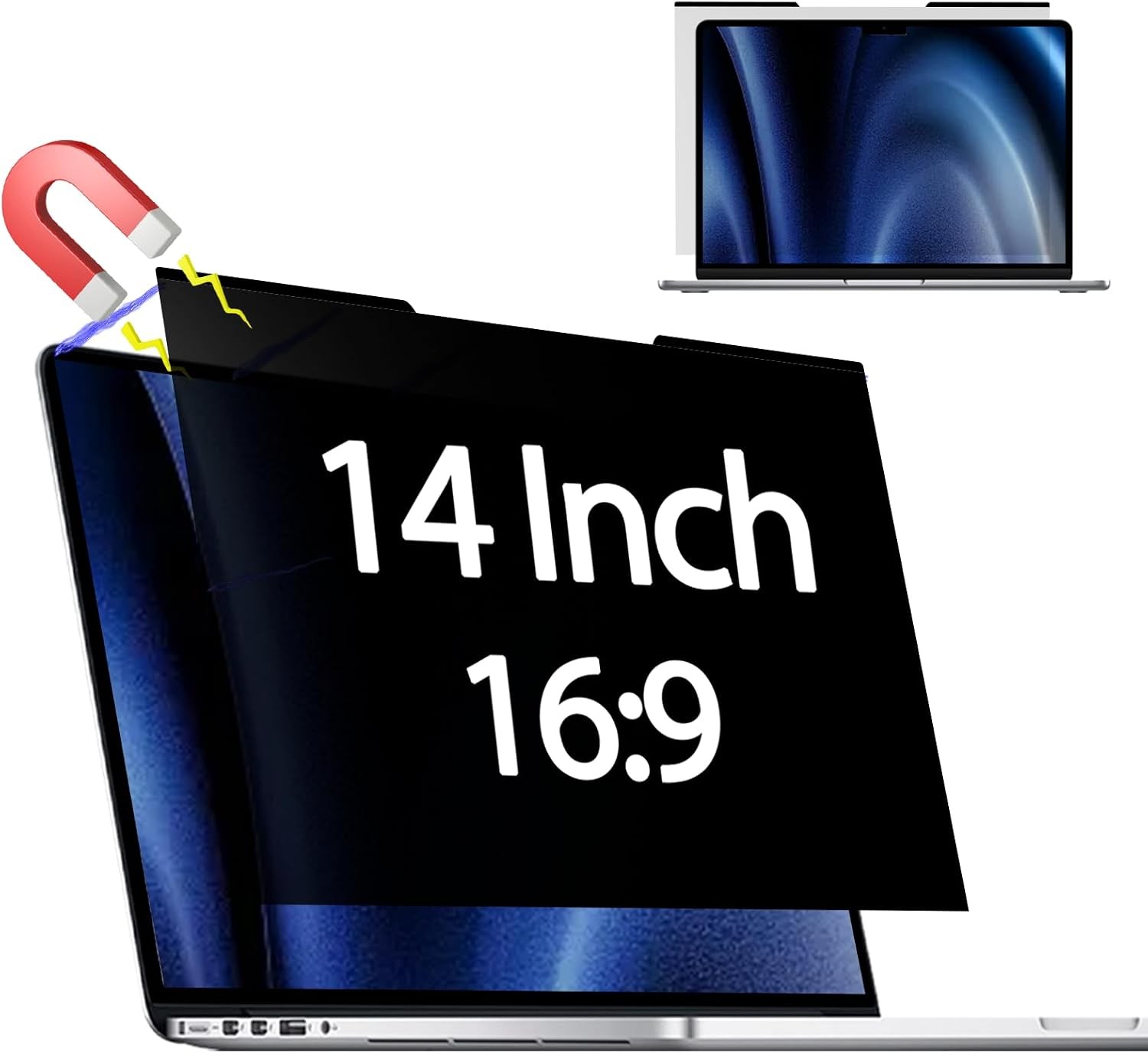 Screen Protector for 14 Inch Laptop – Removable Privacy Shield Anti Glare