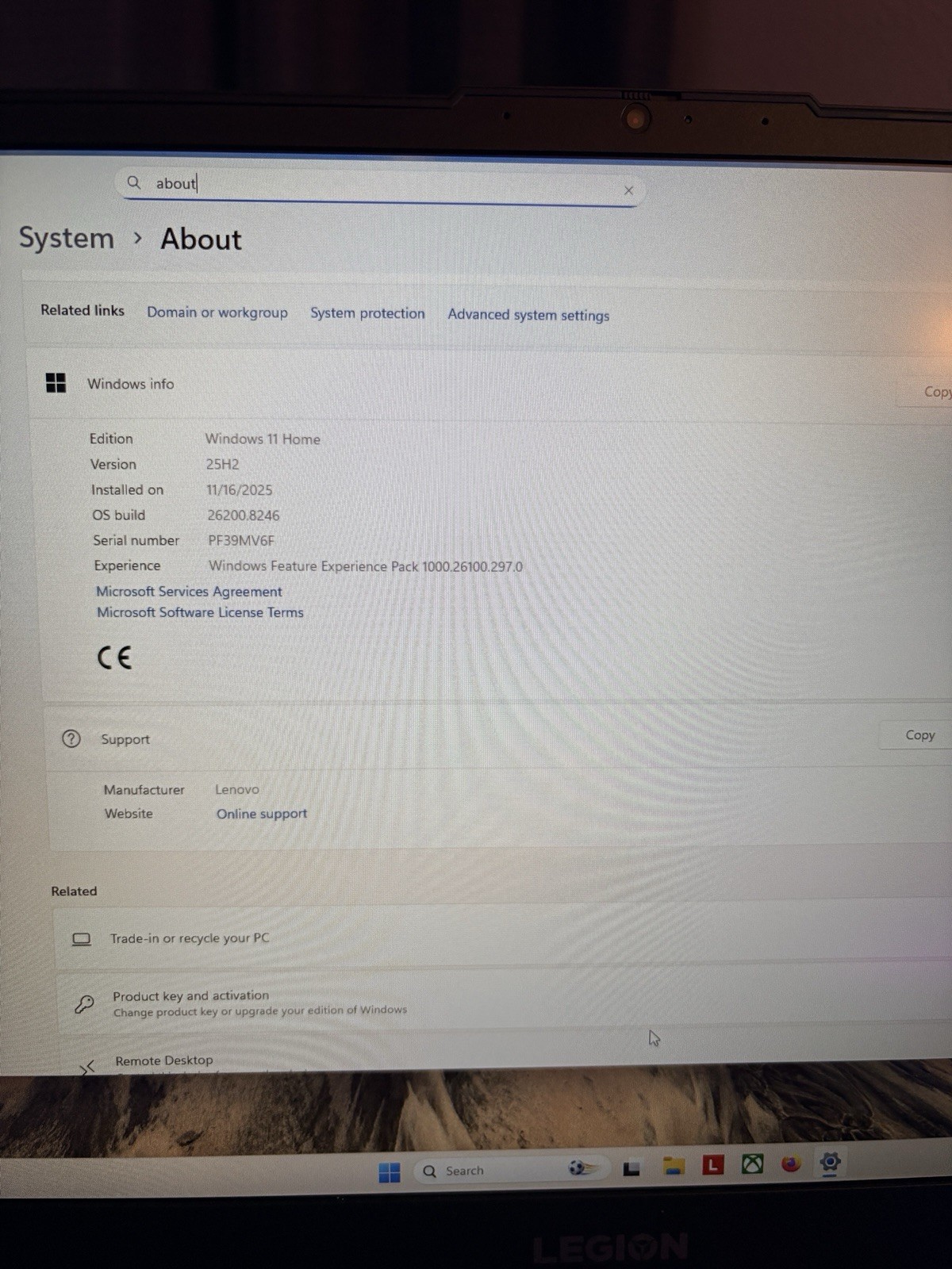 Lenovo Legion 5 17ACH6H 17in Ryzen 7 5800H 16GB RTX 3060 500GB SSD W11