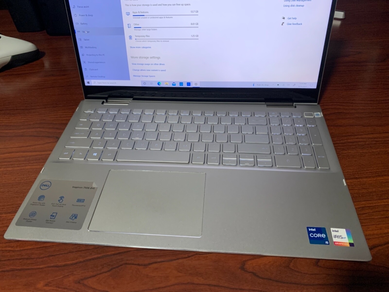 Dell inspiron 7506 2-in-1 Laptop 15.6 Touch i5-1135G7 11th 8GB RAM 256GB SSD