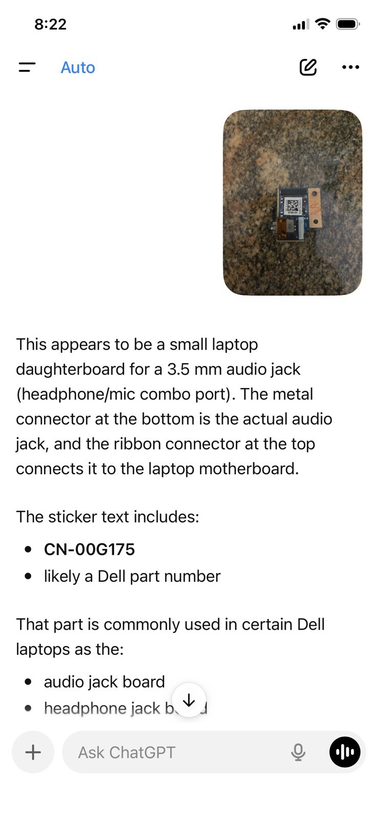Dell Latitude P26T P26T003 3190 2 in 1 11.6″ – 3.5mm Audio Jack Daughterboard