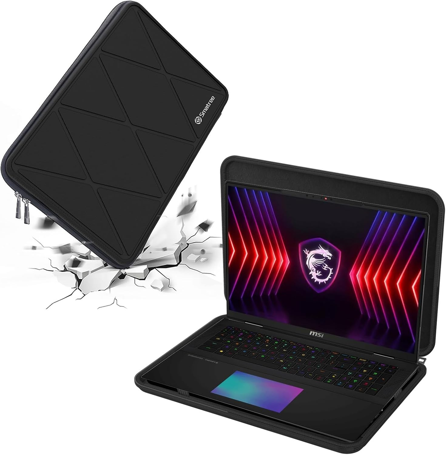 Hard EVA Protective Sleeve Case for MSI Gaming Laptops Titan 18 HX A14V/Raider 1