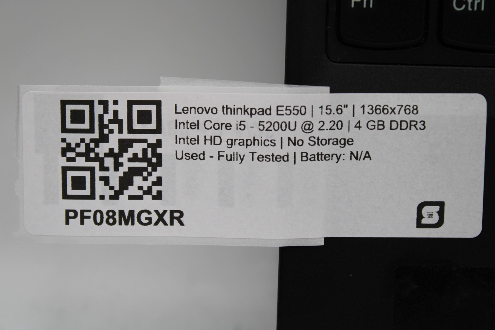 Lenovo ThinkPad E550 i5-5200U @ 2.2 GHz 4GB RAM No SSD No OS
