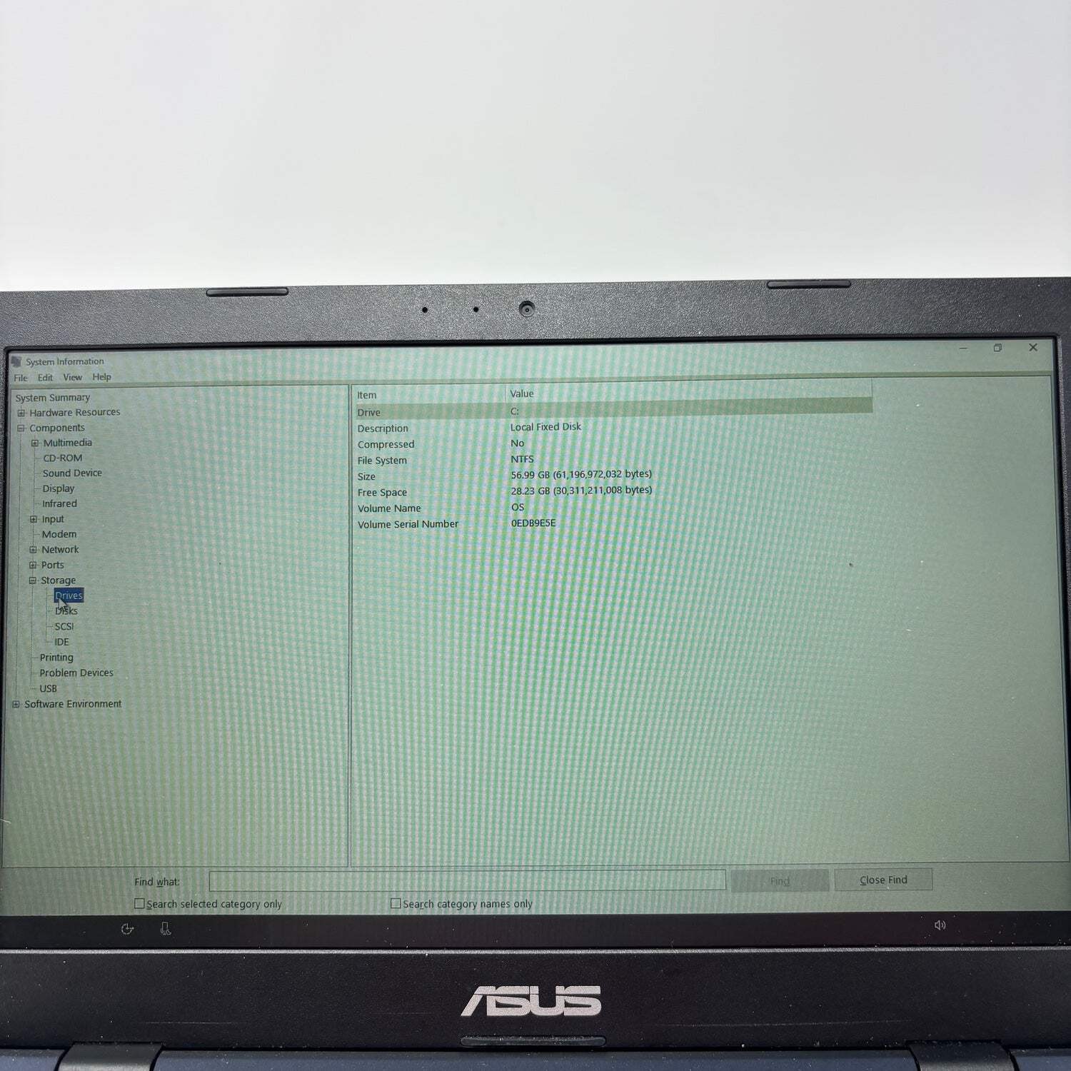 ASUS Vivobook 14″ Celeron N4020 1.1GHz 4GB RAM 62gb SSD