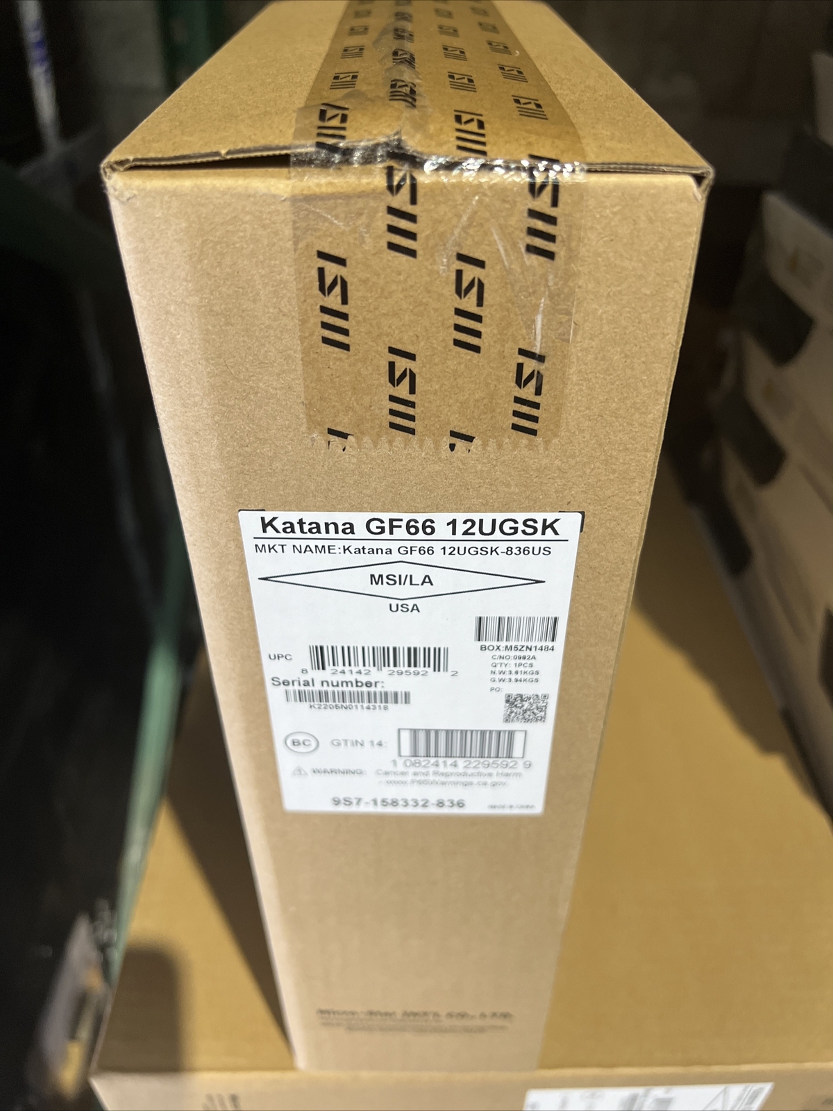 MSI Katana GF66 15.6″ FHD 144Hz i7-12650H 16GB RAM 1TB SSD 3070TI 8GB – Black