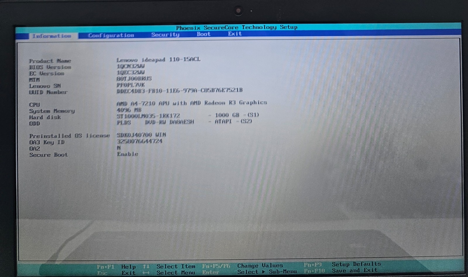 Lenovo IdeaPad 110-15ACL 15.6″ Laptop AMD A4-7210 4GB RAM 1TB HDD NO OS (FL)