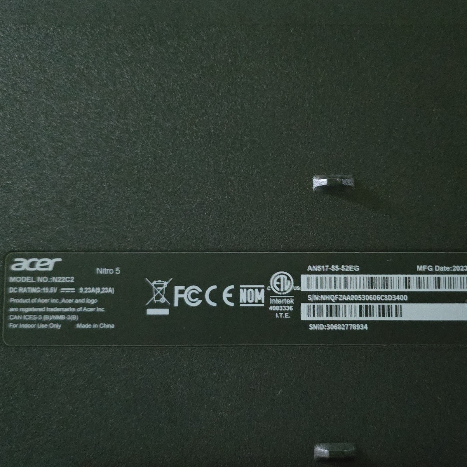 Acer Nitro 5 17.3in FHD Gaming Laptop i5 12th Gen 32GB RAM SSD Black
