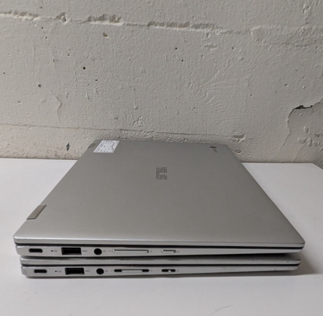 Lot of 2 Asus Chromebook Flip C434T 14″ Intel M3-8100Y 1.30GHz 4GB RAM 64GB eMMC