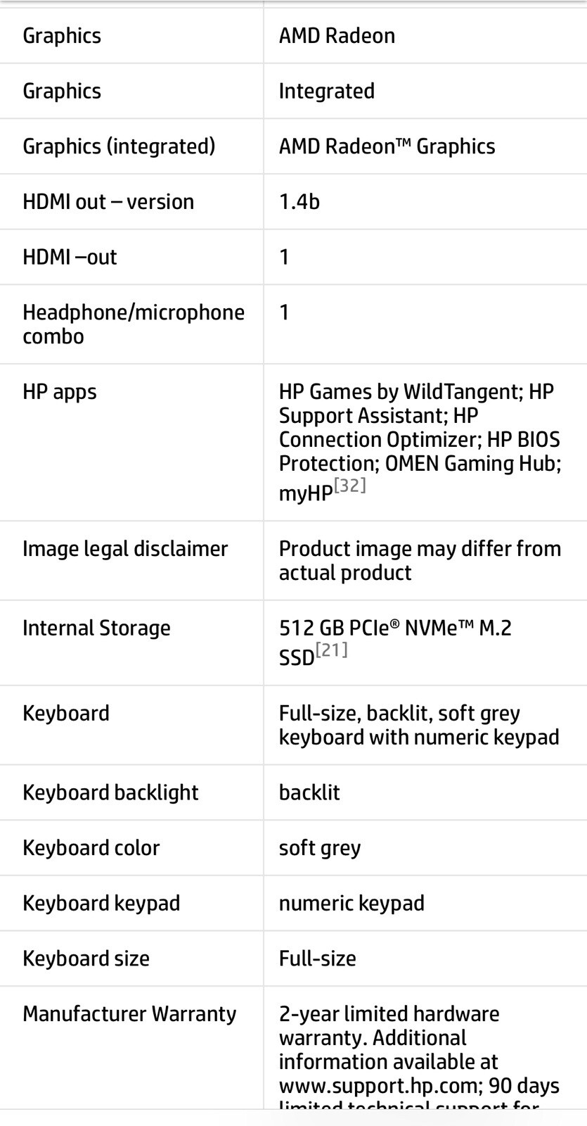 HP Laptop 15-fc0305nr7K5R1UA
