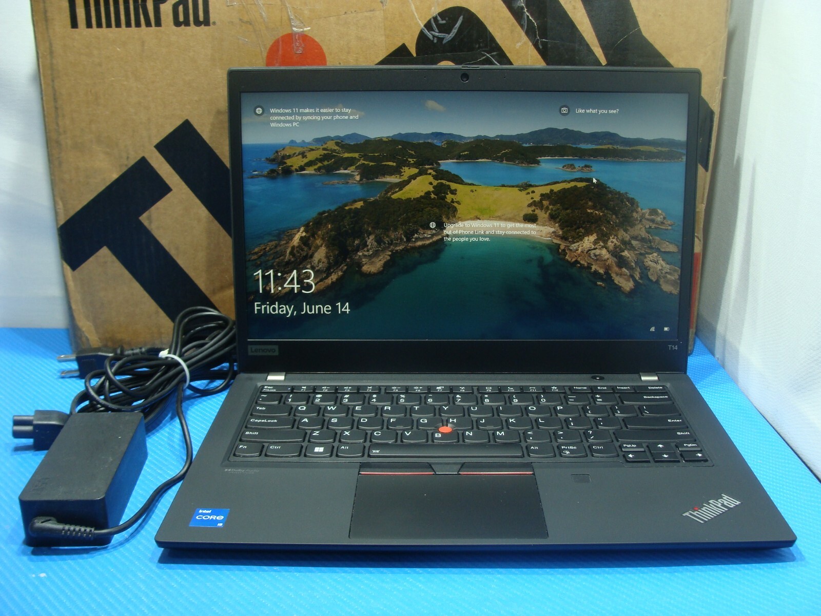 Lenovo ThinkPad T14 Gen 2i 14″ i5-1135G7 2.4GHz 8GB 256GB WRTY2027 PwR Battery