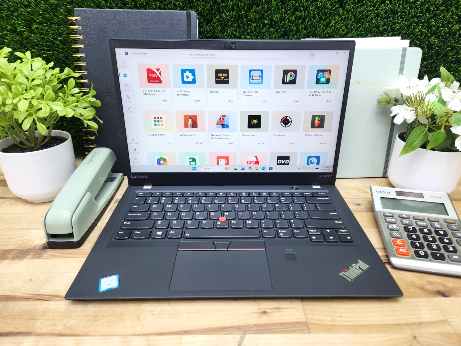 Lenovo ThinkPad X1 Carbon 5th Gen 14″ QHD i7-7500U 8GB 256GB SSD Windows 11 Pro~